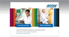 Desktop Screenshot of antony-farben.de